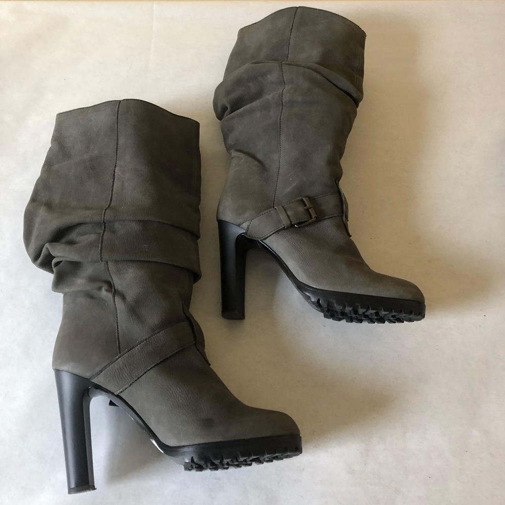 Tapeet Vicini Donna  Leather Boots Lug Sole Sz 37